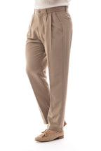 Bruno Valls - JAIME - Pantalón chino de pinzas en color beige tostado - imagen 1