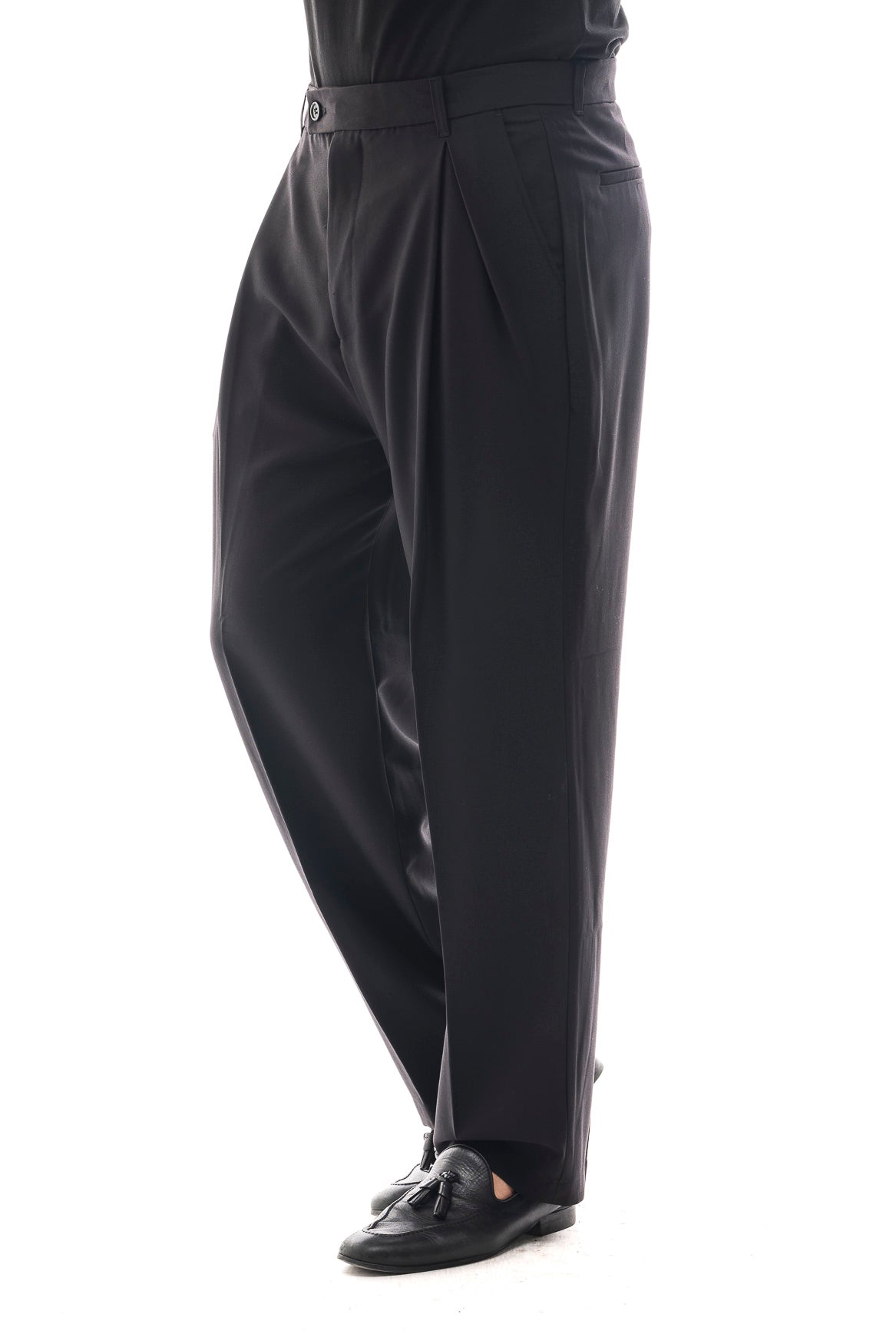 Bruno Valls - HUGO - Pantalón de doble pinza en color negro - imagen 3