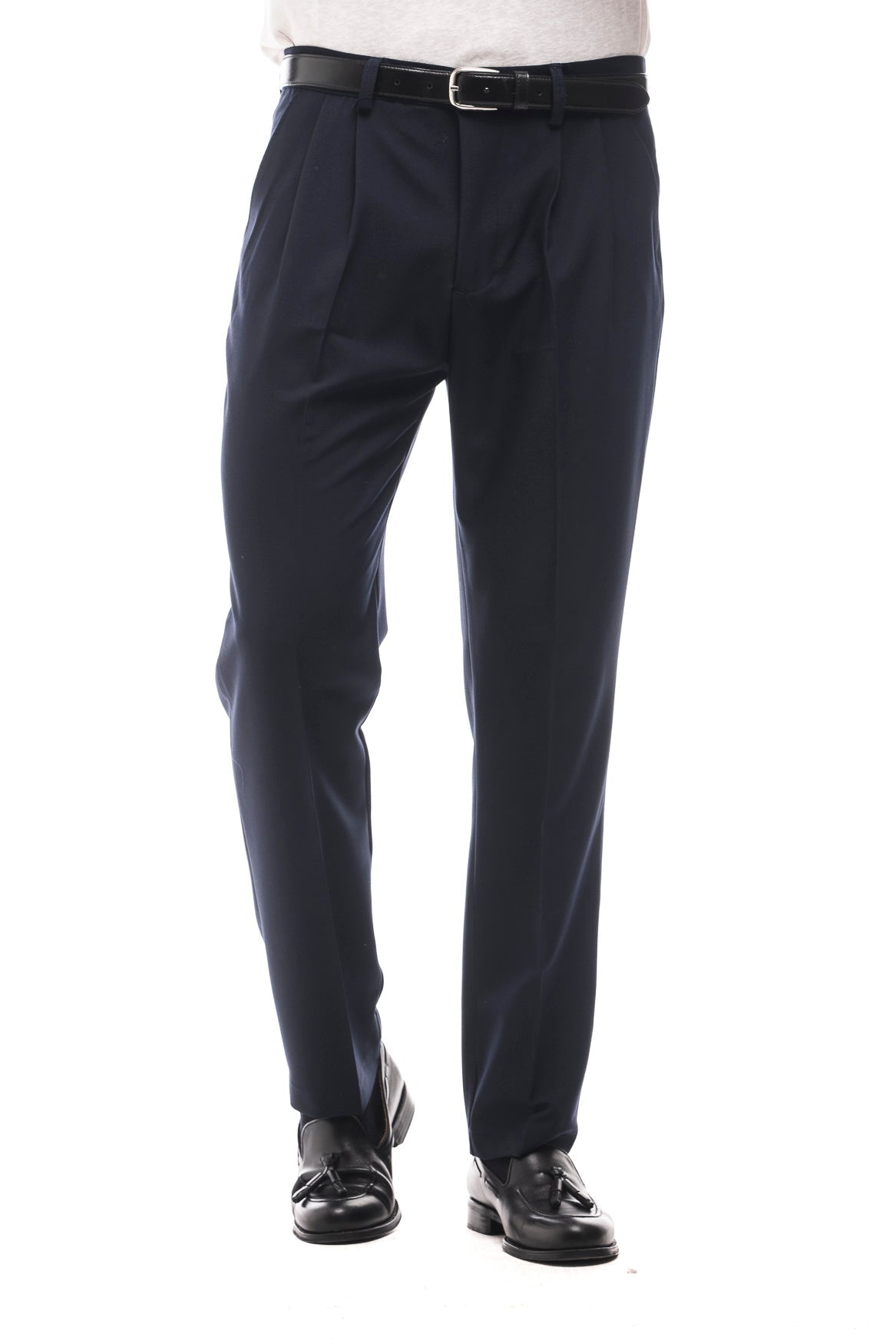 Bruno Valls - JAIME - Pantalón chino de pinzas en color azul marino - imagen 4