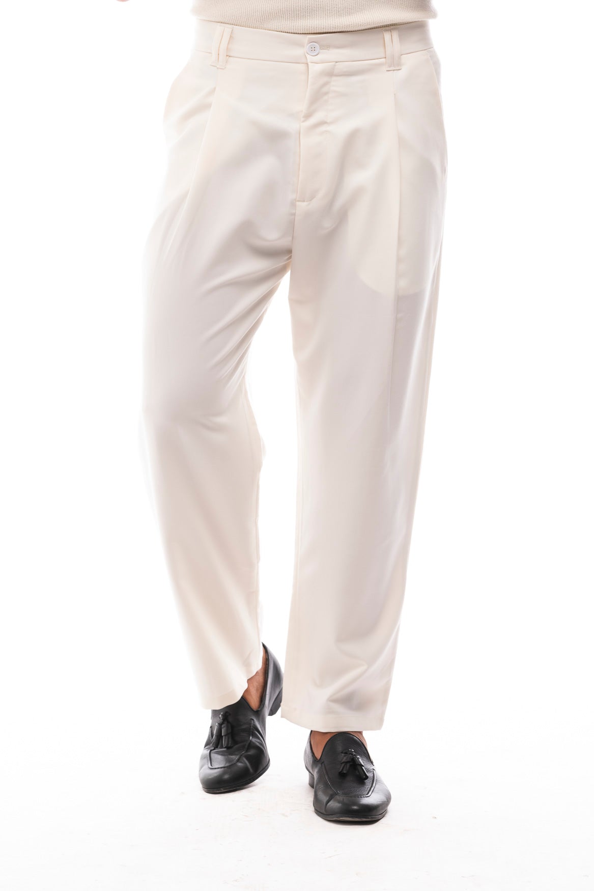Bruno Valls - DAVID - Pantalón baggy en color blanco roto - imagen 5