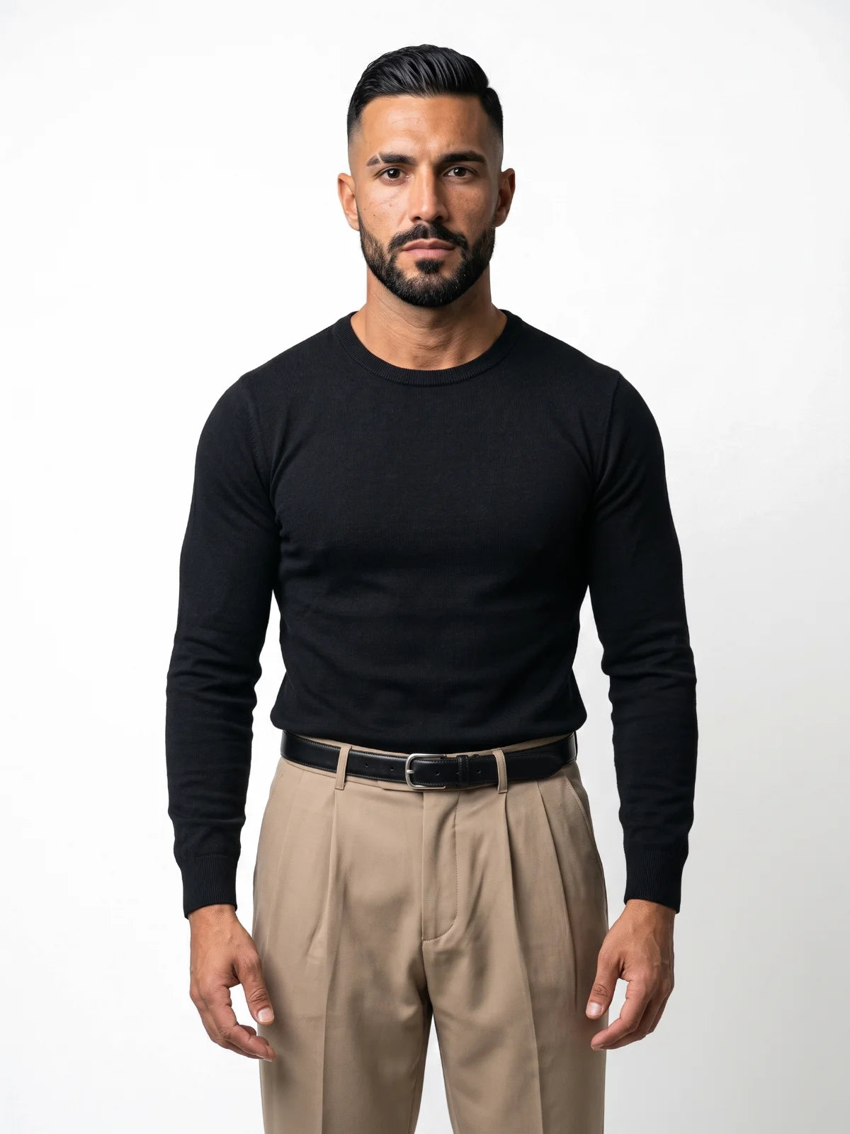 ALBERTO jersey de punto negro – vista frontal – Bruno Valls