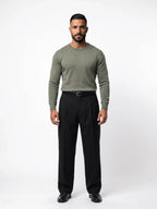 ALBERTO jersey de punto verde oliva – look completo – Bruno Valls