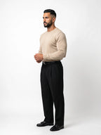 ALBERTO jersey de punto beige – vista lateral – Bruno Valls
