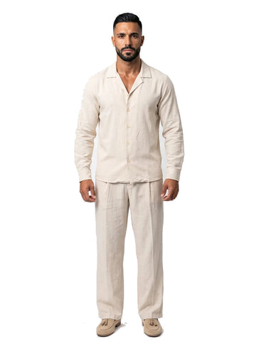 ALEJANDRO - Conjunto de lino beige™