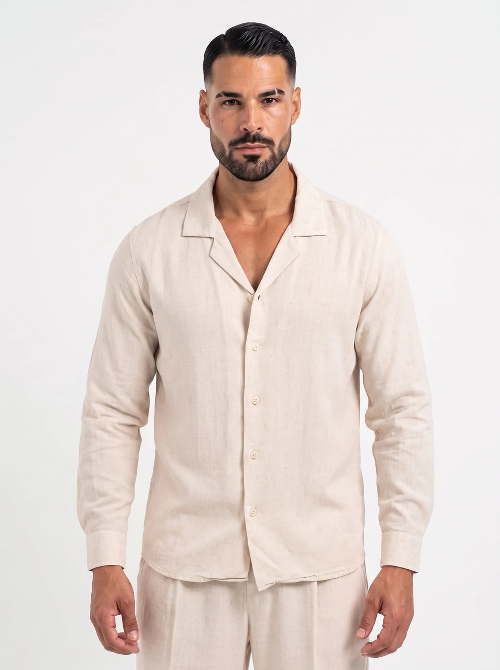 Bruno Valls - ALEJANDRO conjunto de lino beige - imagen 2