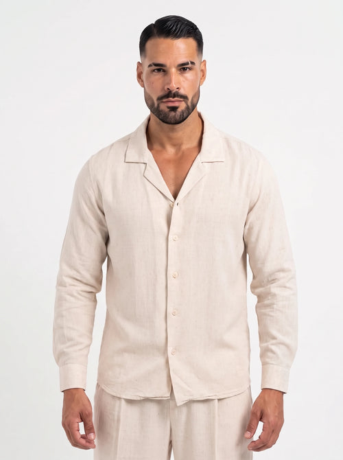 Bruno Valls - ALEJANDRO conjunto de lino beige - imagen 2