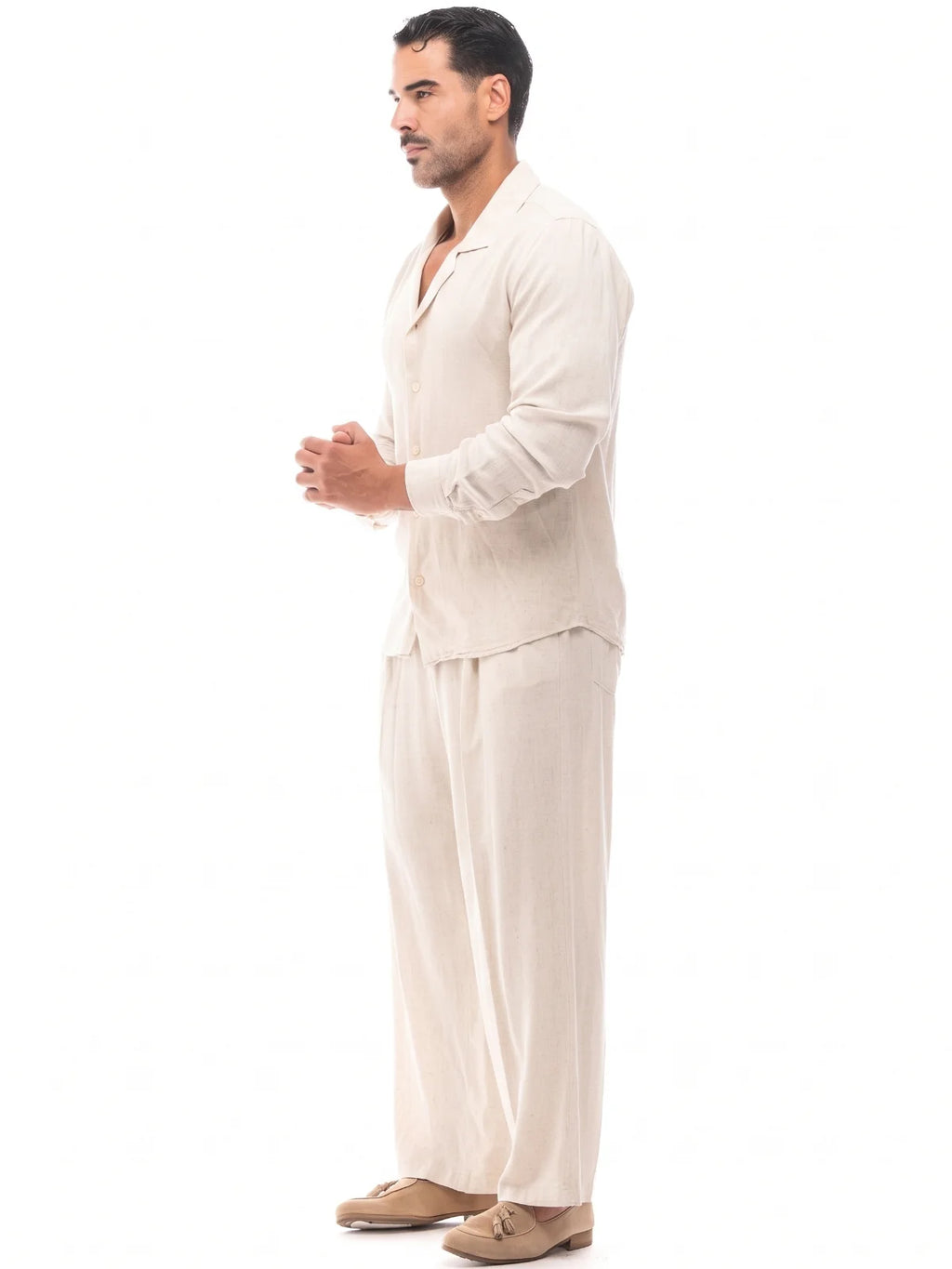 Bruno Valls - ALEJANDRO conjunto de lino beige - imagen 3
