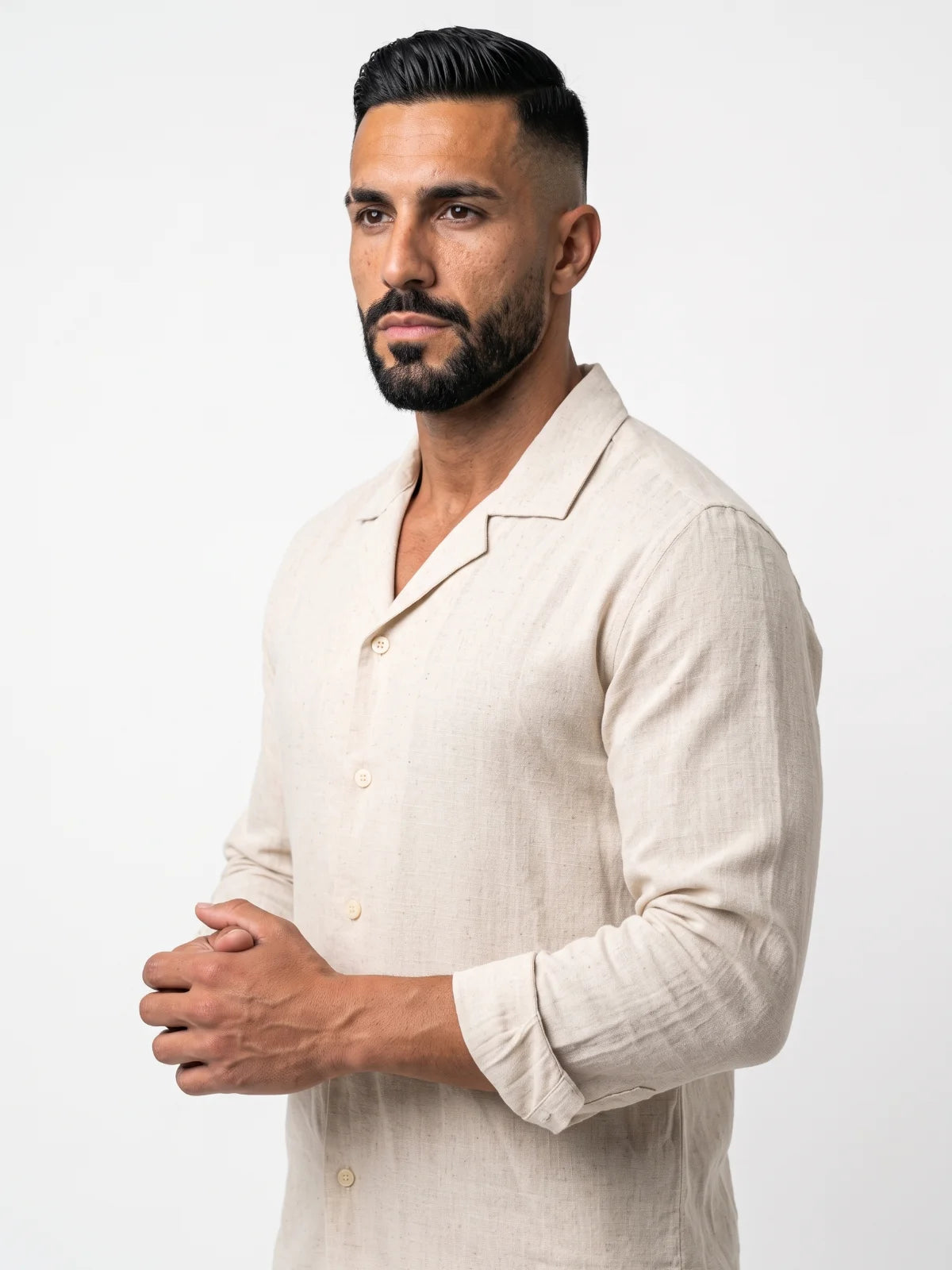 Bruno Valls - ALEJANDRO conjunto de lino beige - imagen 5