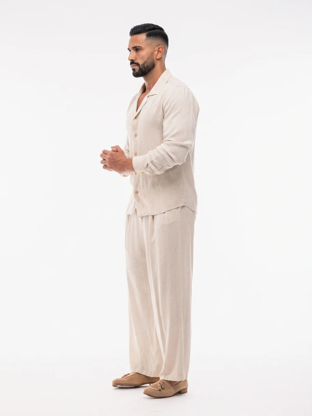 Bruno Valls - ALEJANDRO conjunto de lino beige - imagen 9