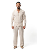 Bruno Valls - ALEJANDRO conjunto de lino beige - imagen 11