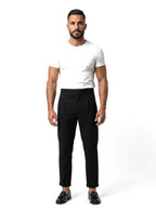 Bruno Valls - pantalón de tiro alto negro - vista frontal