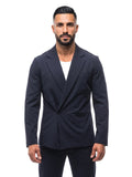 CARLOS americana entallada azul marino – vista frontal – Bruno Valls