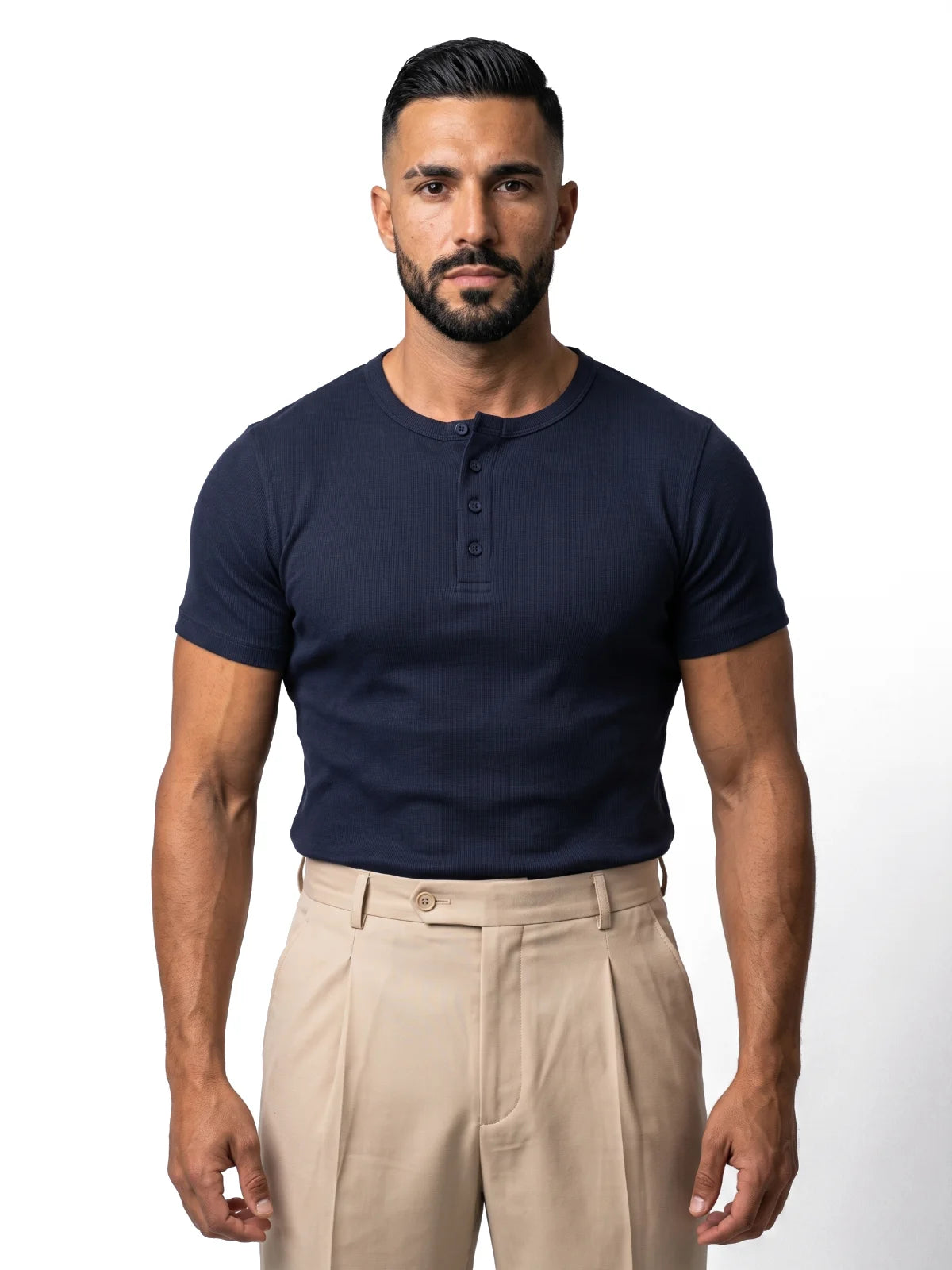 Bruno Valls - DANIEL Camiseta henley canalé - imagen 2