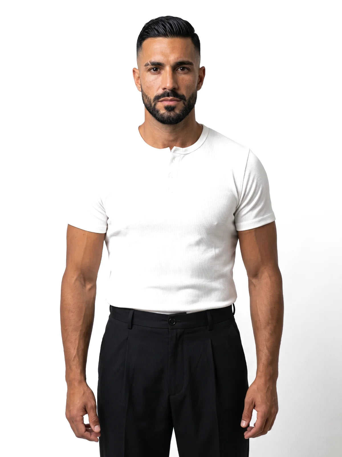 Bruno Valls - DANIEL Camiseta henley canalé - imagen 3