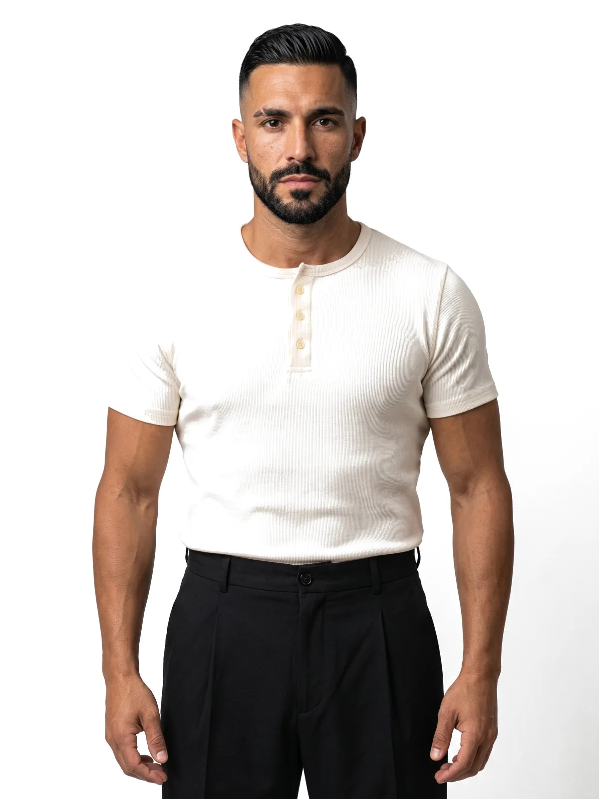 Bruno Valls - DANIEL Camiseta henley canalé - imagen 4