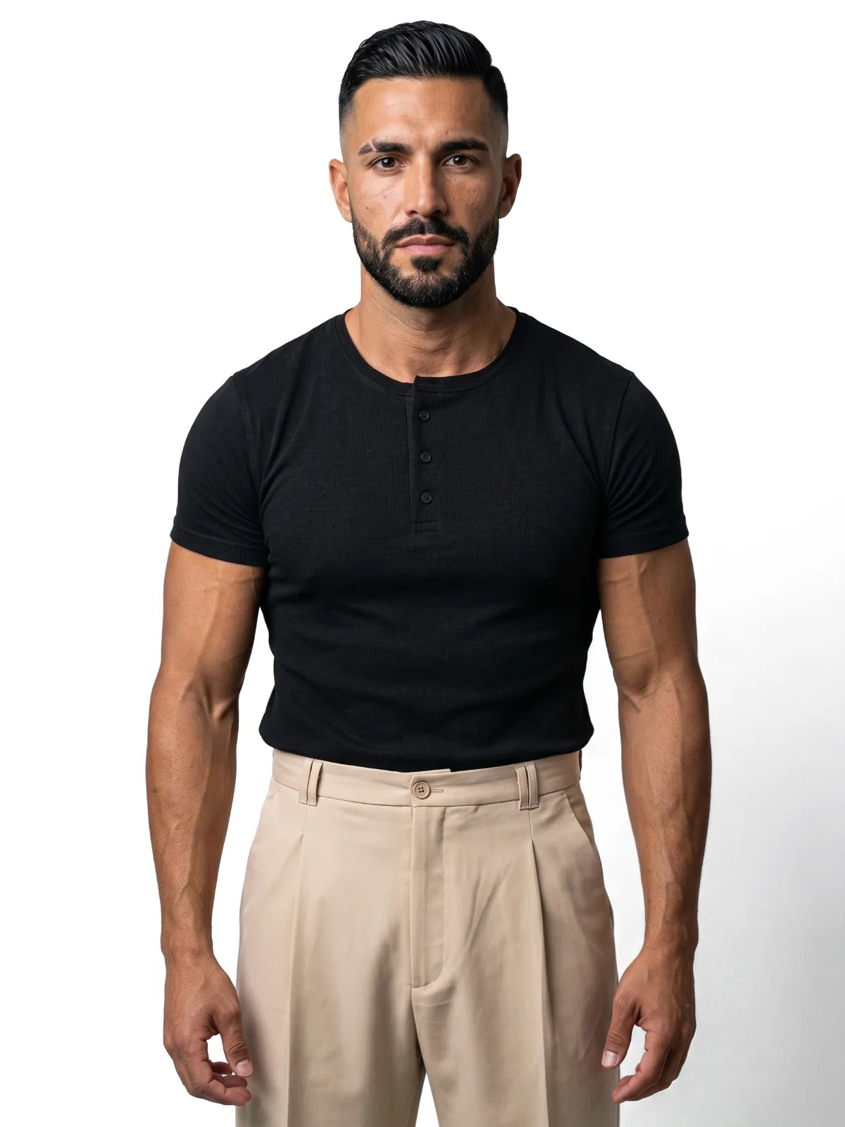 Bruno Valls - DANIEL Camiseta henley canalé - imagen 5