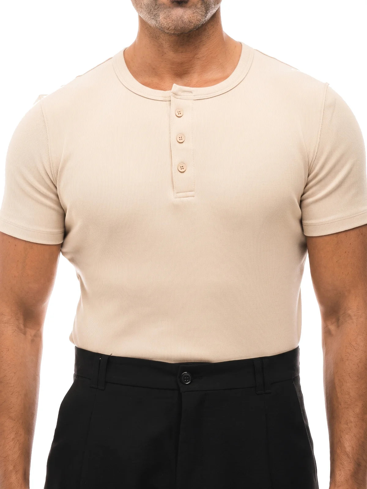 Bruno Valls - DANIEL Camiseta henley canalé - imagen 10