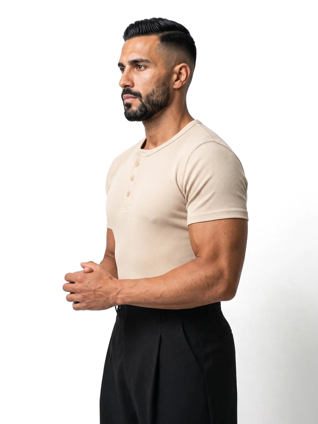 Bruno Valls - DANIEL Camiseta henley canalé - imagen 12