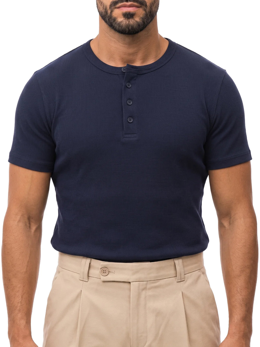 Bruno Valls - DANIEL Camiseta henley canalé - imagen 17