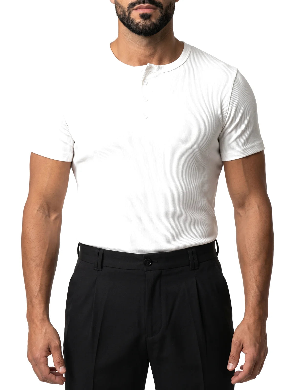 Bruno Valls - DANIEL Camiseta henley canalé - imagen 26