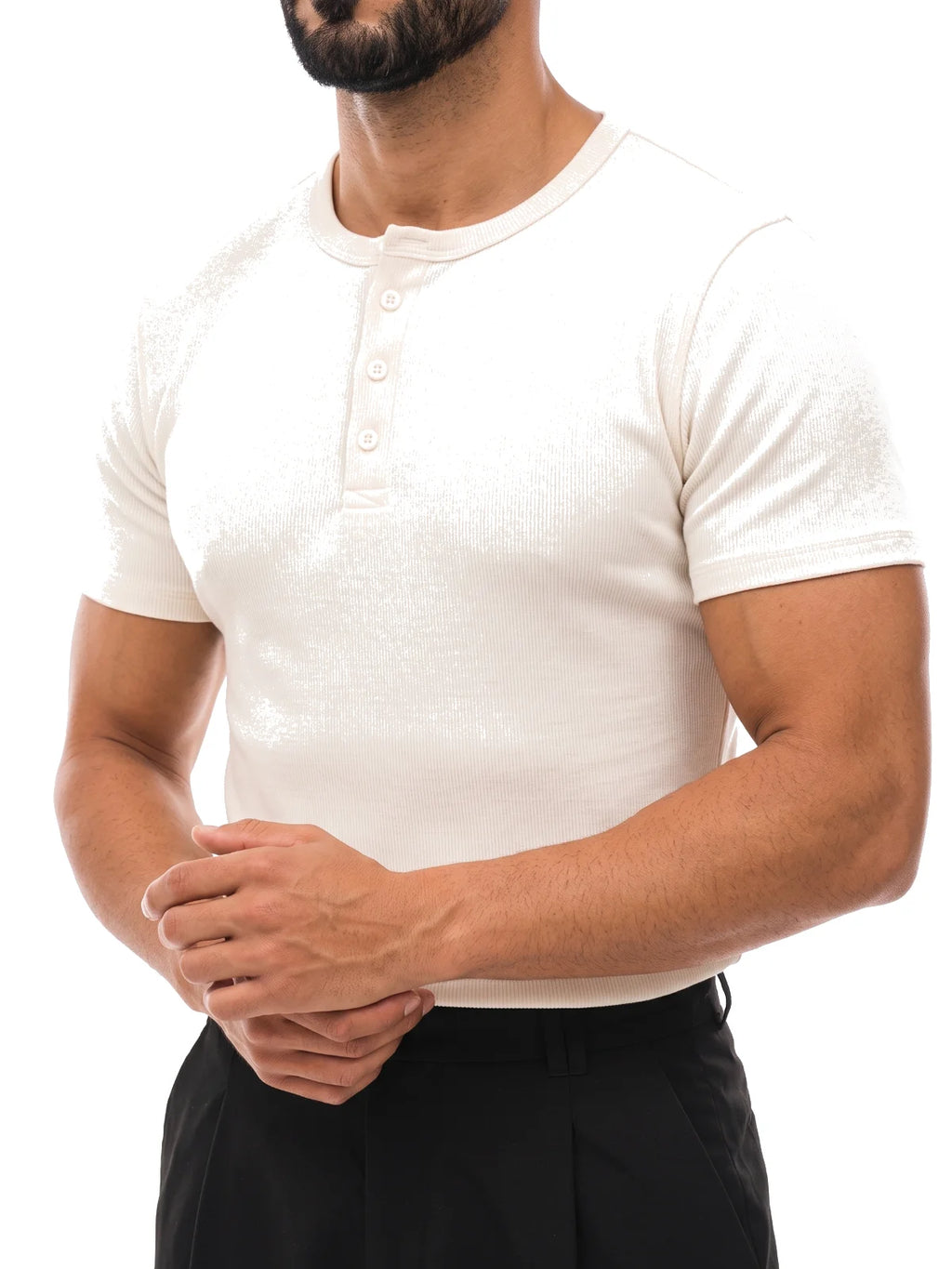 Bruno Valls - DANIEL Camiseta henley canalé - imagen 28