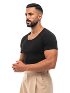 Bruno Valls - DANIEL Camiseta henley canalé - imagen 30