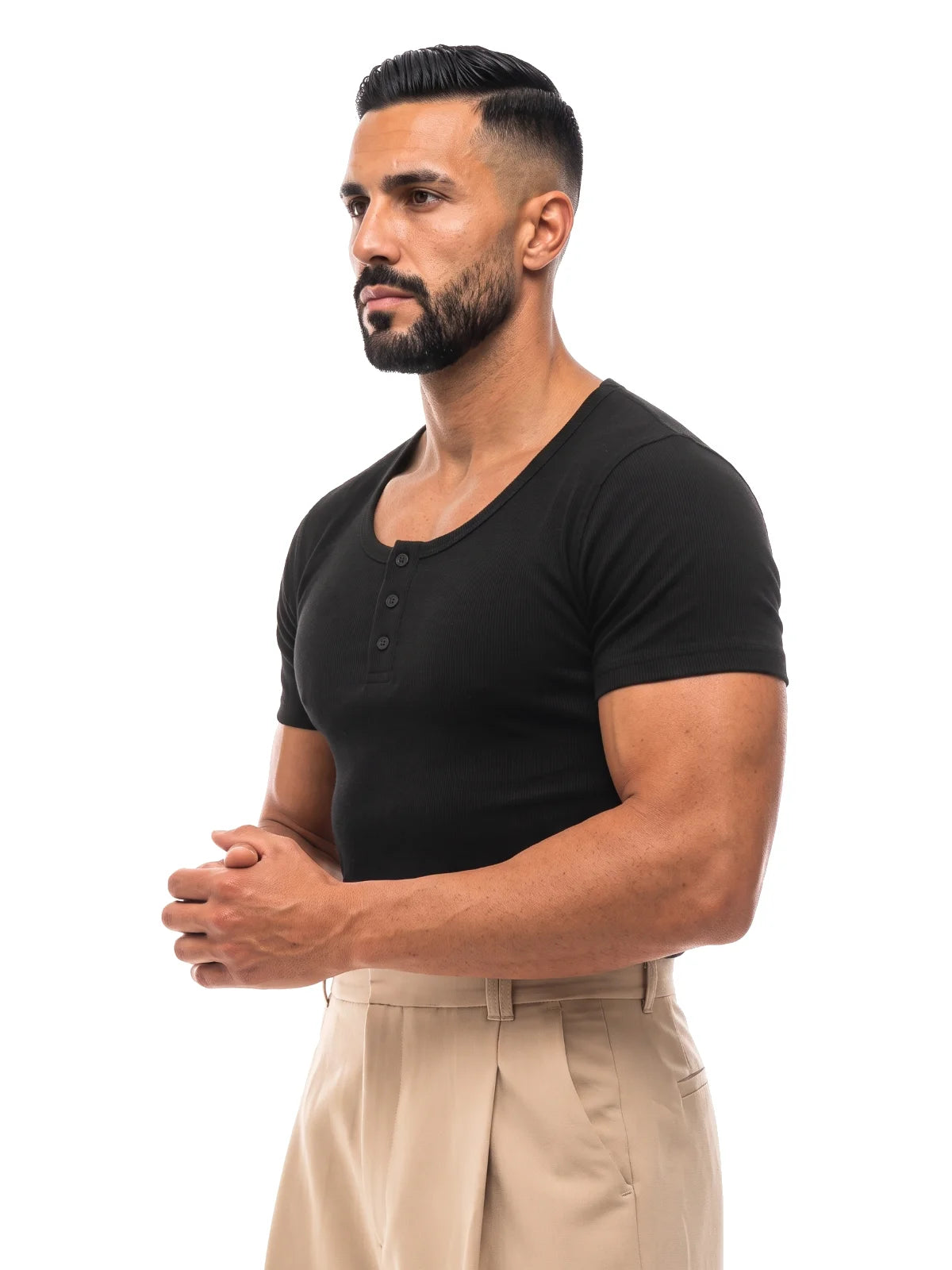 Bruno Valls - DANIEL Camiseta henley canalé - imagen 30