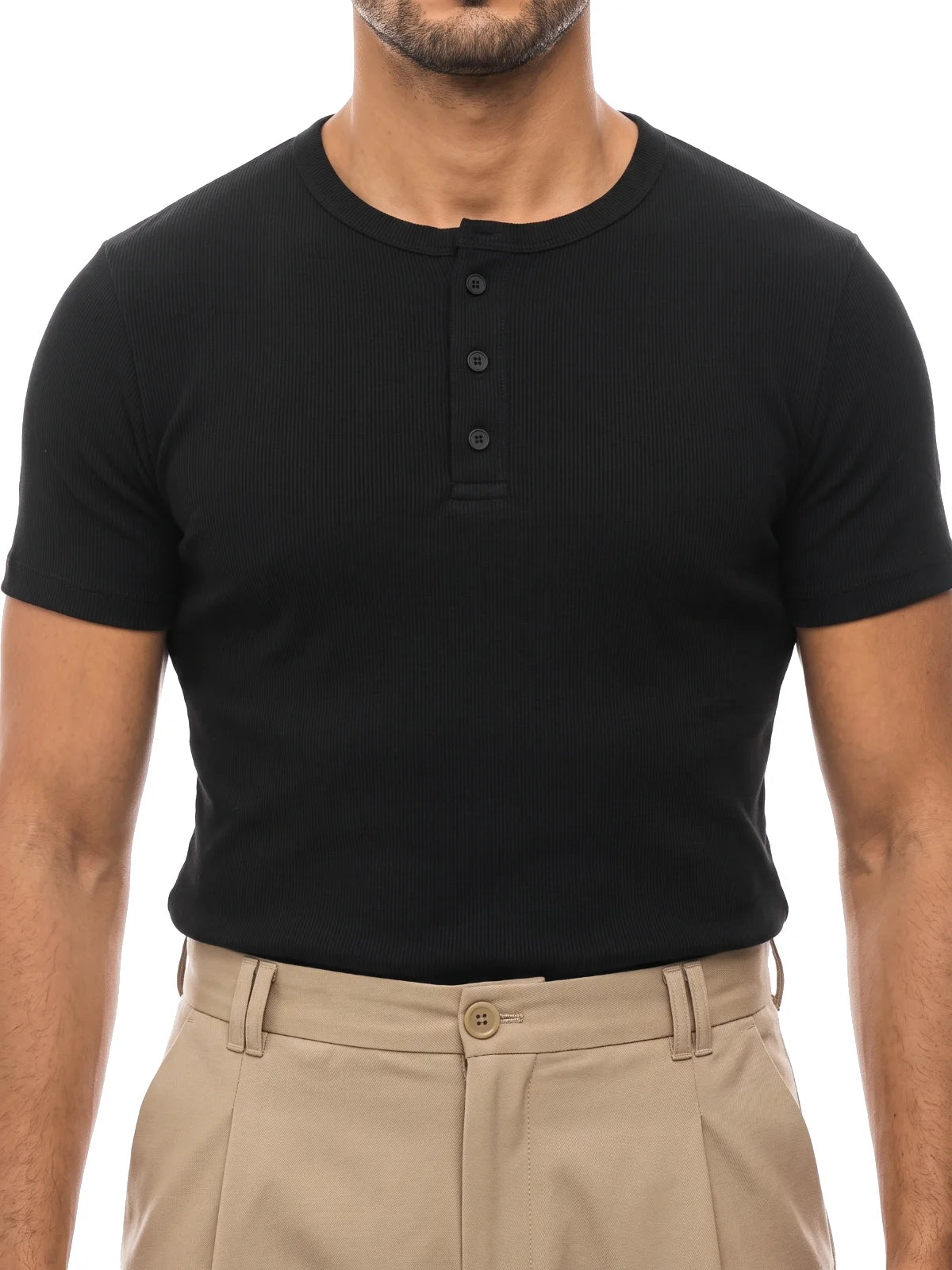 Bruno Valls - DANIEL Camiseta henley canalé - imagen 33