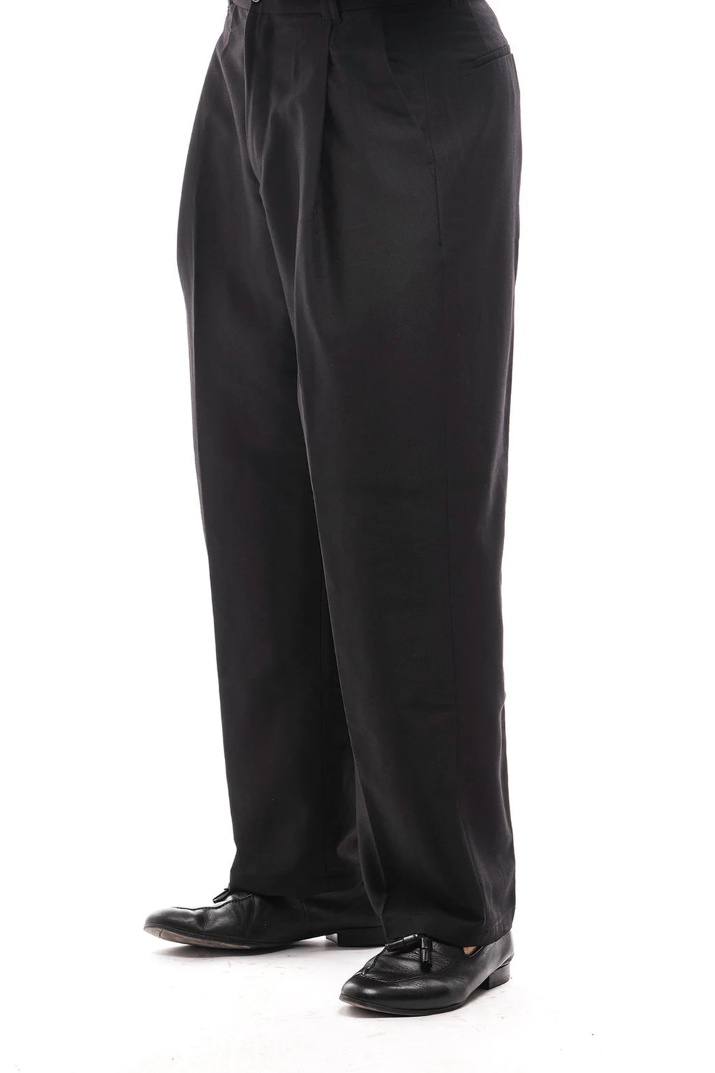 DAVID pantalón baggy negro – detalle – Bruno Valls