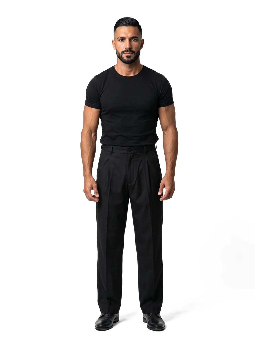 DAVID pantalón baggy negro – look completo – Bruno Valls