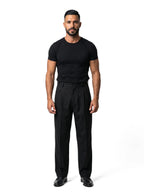 DAVID pantalón baggy negro – look completo – Bruno Valls