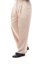 DAVID pantalón baggy beige – detalle – Bruno Valls