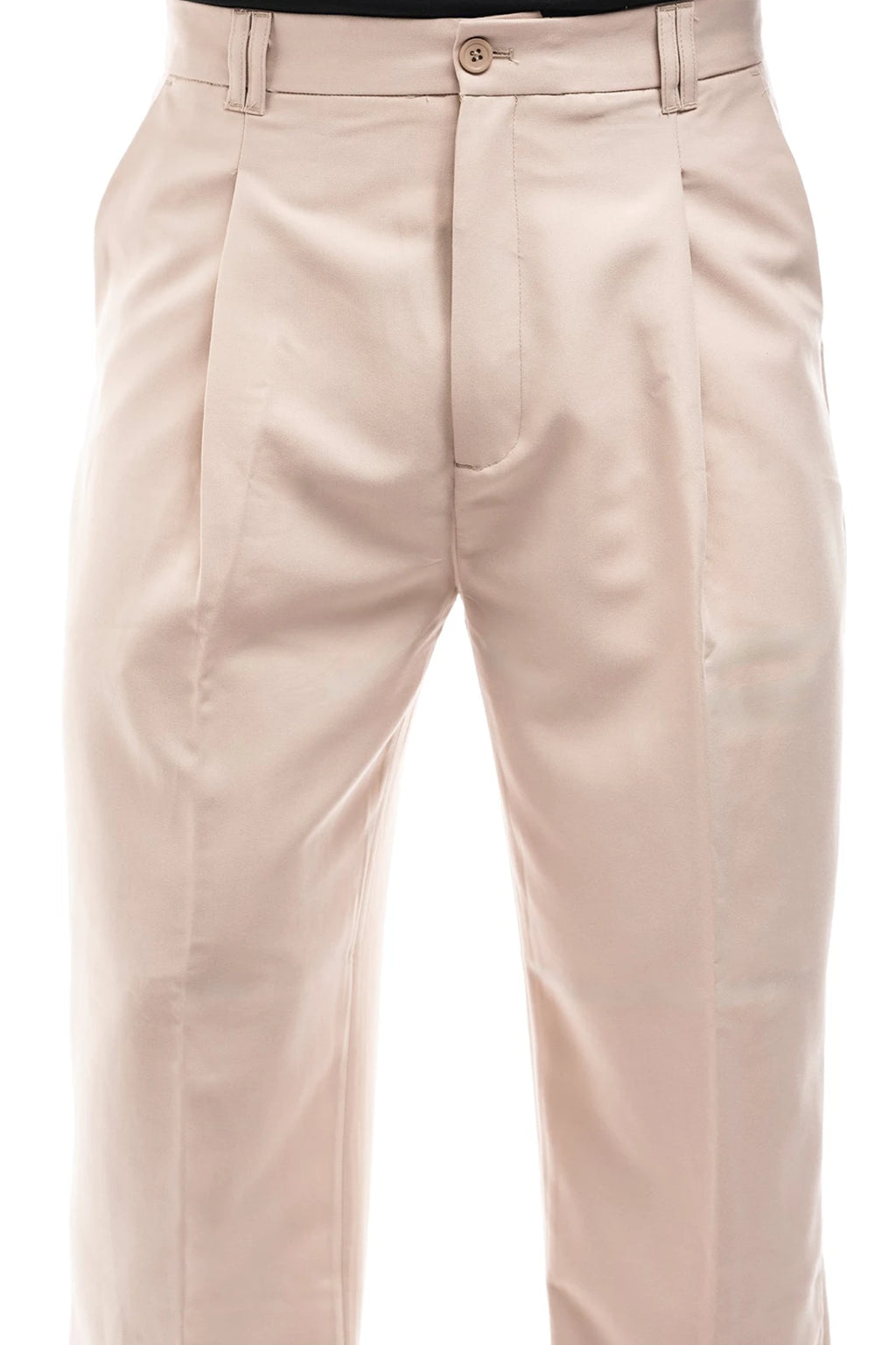 DAVID pantalón baggy beige – detalle – Bruno Valls