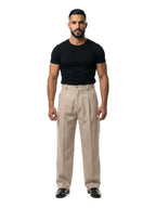 DAVID pantalón baggy beige – look completo – Bruno Valls
