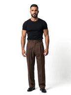DAVID pantalón baggy marrón – look completo – Bruno Valls