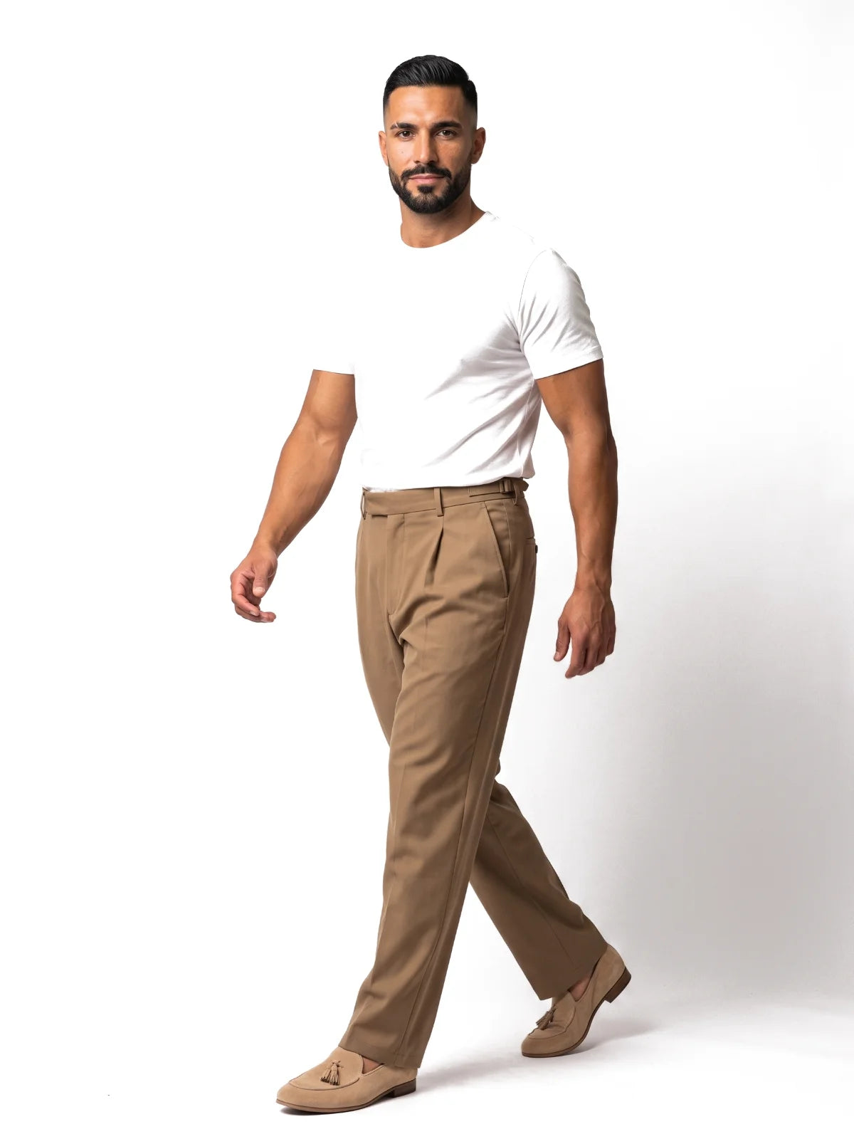 DIEGO pack de 2 camisetas blancas – caminando, look completo – Bruno Valls