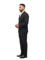 Bruno Valls - traje cruzado negro - vista look