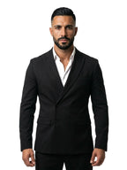 Bruno Valls - traje cruzado negro - vista frontal