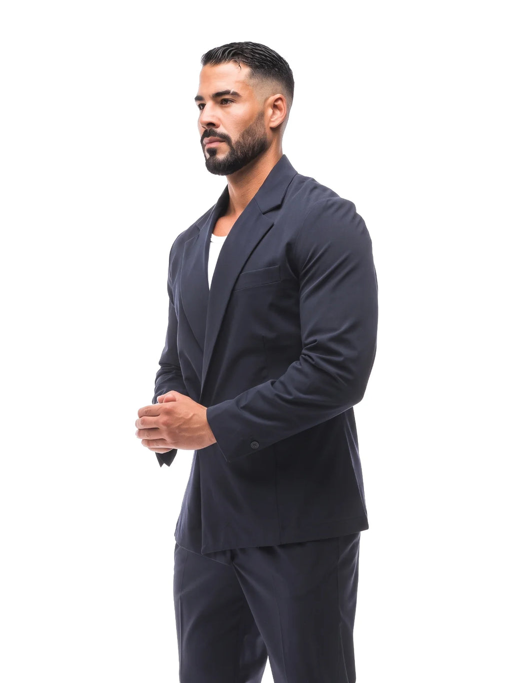 Bruno Valls - traje slim azul marino - vista look