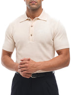 Bruno Valls - FERNANDO polo de punto fino blanco roto - imagen 7