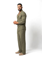 Bruno Valls - GONZALO Conjunto de lino verde - imagen 8