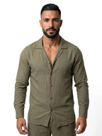 Bruno Valls - GONZALO Conjunto de lino verde - imagen 10