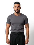 HÉCTOR camiseta básica slim gris oscuro – vista frontal – Bruno Valls