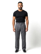 HUGO pantalón de doble pinza gris oscuro – vista frontal – Bruno Valls