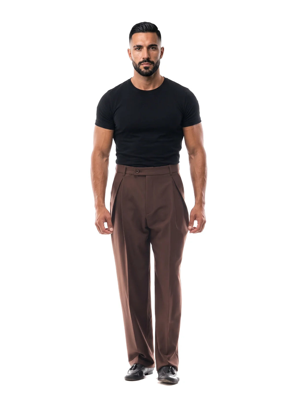 HUGO pantalón de doble pinza marrón – look completo – Bruno Valls