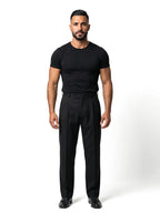HUGO pantalón de doble pinza negro – vista frontal – Bruno Valls