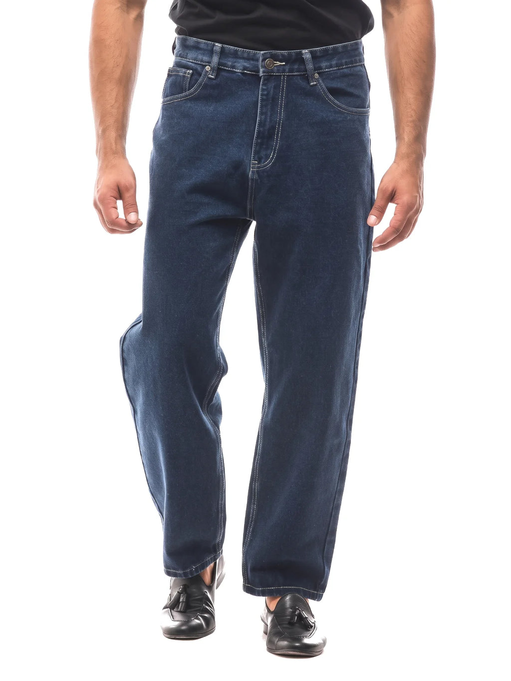 IKER vaquero baggy azul marino – vista frontal – Bruno Valls