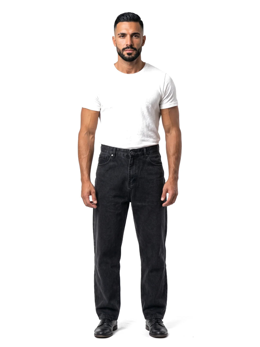 IKER vaquero baggy negro – look completo – Bruno Valls