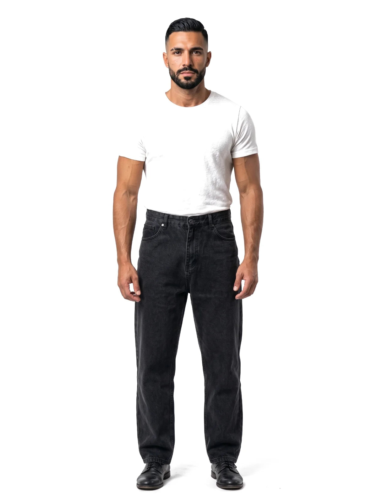IKER vaquero baggy negro – look completo – Bruno Valls