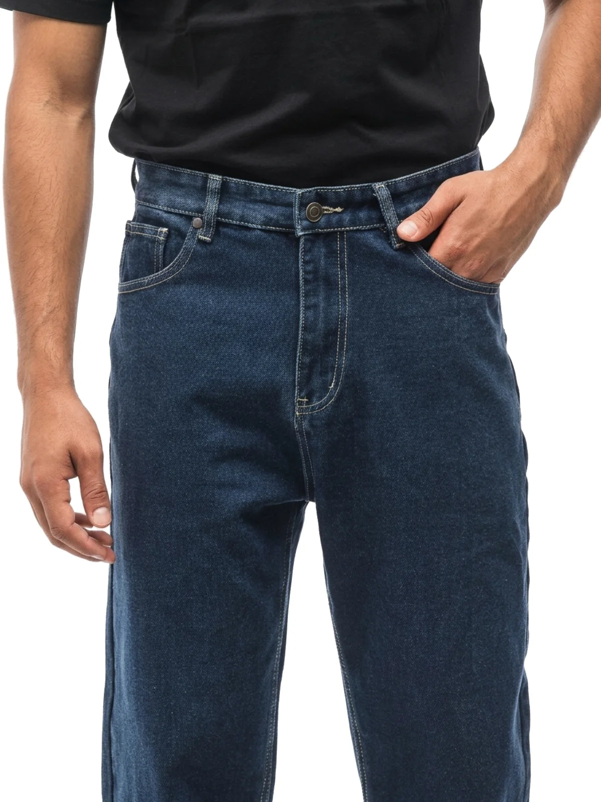 IKER vaquero baggy azul marino – vista frontal – Bruno Valls